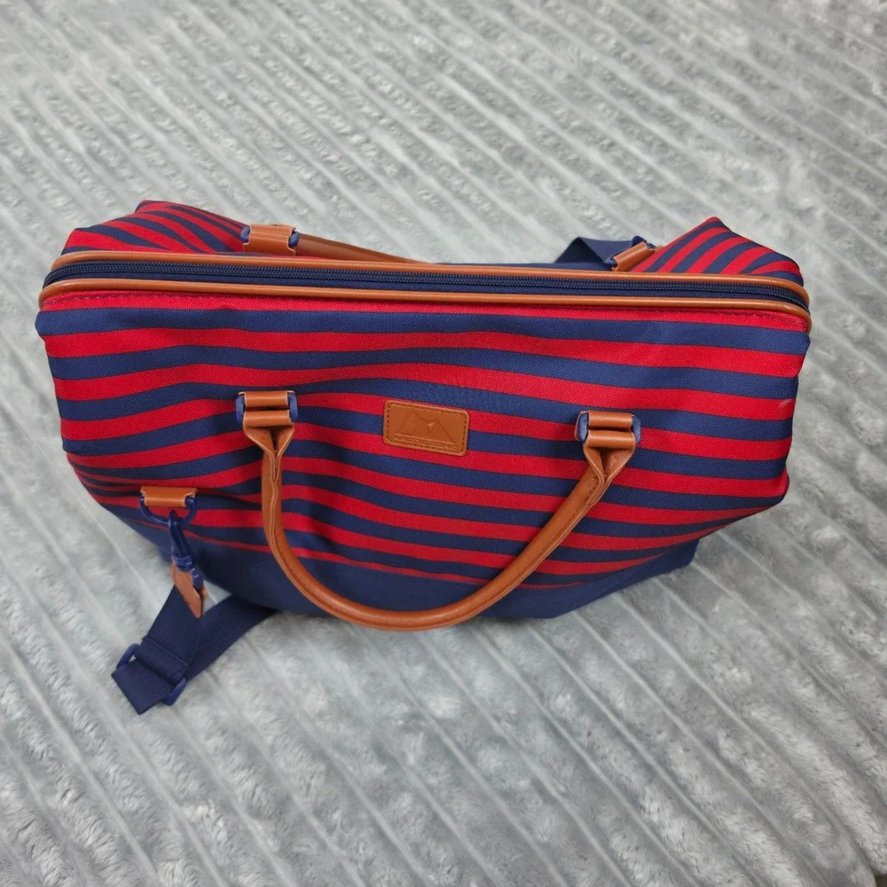 Arctic Zone Insulated Tote Bag Navy Red Striped Cooler 50-38701-00-06 NWOT